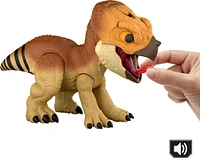 Jurassic World Rebirth Primal Protector Aquilops Dolores Interactive Dinosaur Toy, Attack & Sounds