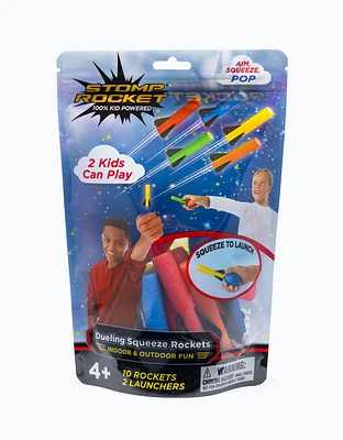 Stomp Rocket Dueling Squeeze, 10 Rockets