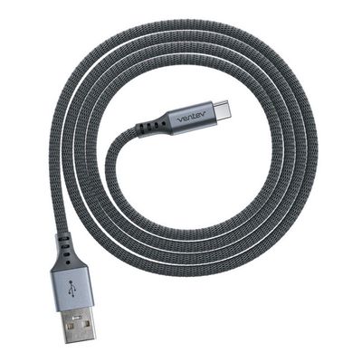 Ventev Braided Charge/Sync Cable USB-C 4ft Gray