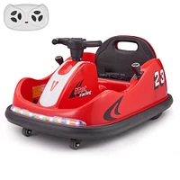 Voltz Toys Bumper Car Rectangular 360 Rotation avec télécommande, Rouge