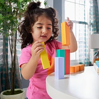 Fisher-Price Wooden Stacking Blocks Building Toy for Toddlers, 65 Wood Pieces