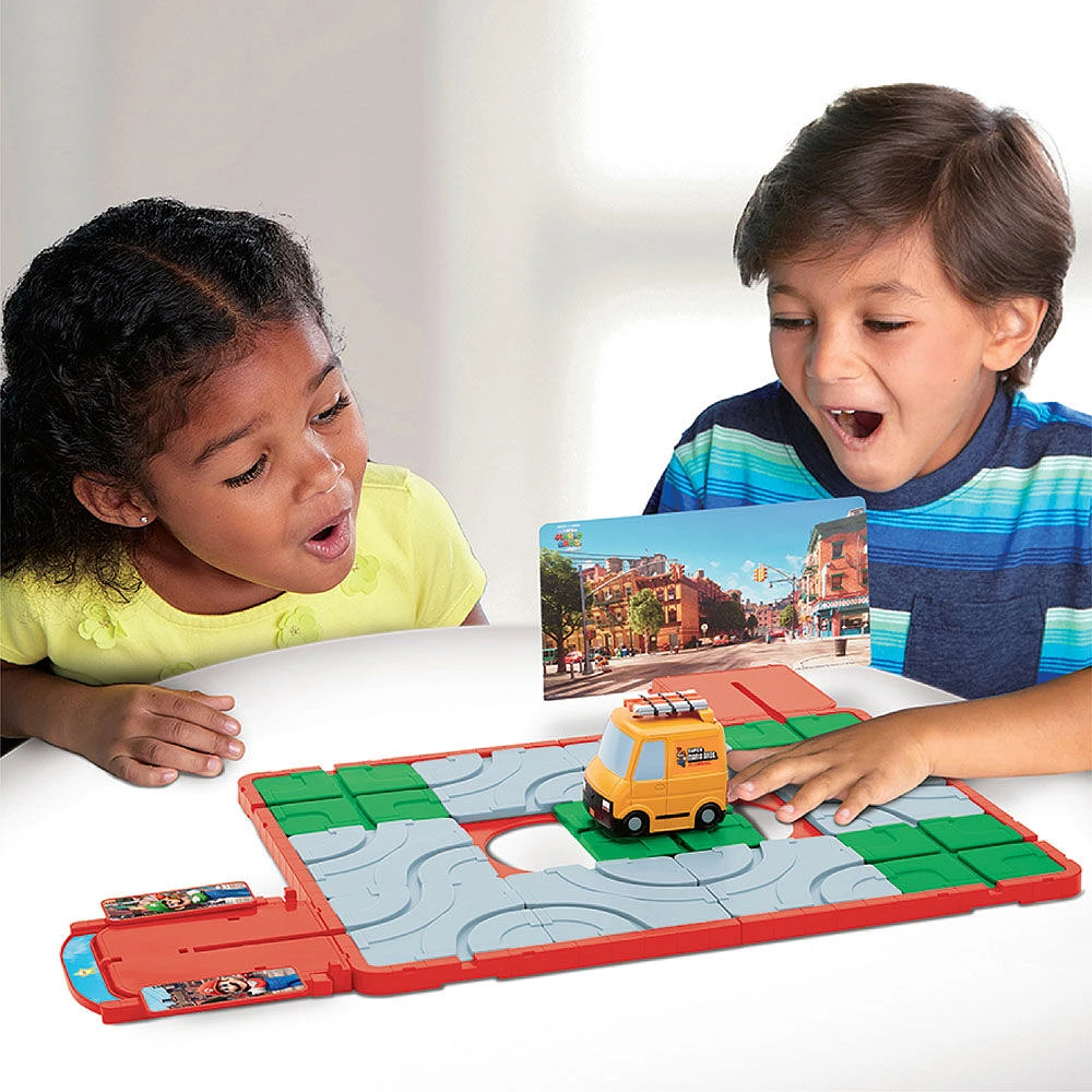 EPOCH Games Super Mario Route 'n Go, Tabletop Skill and Action Game with Collectible Super Mario Action Figures