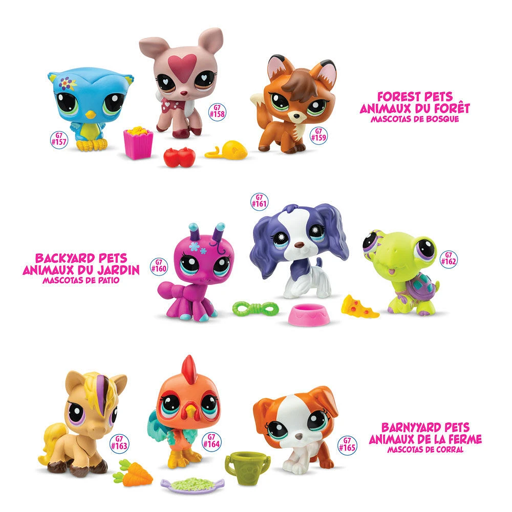 Littlest Pet Shop- Pet Trio in Tube Series 3