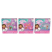 Gabby's Dollhouse, Coffret cadeau de 3 jeux, jeu Pop-Up, dominos, cartes géantes, jouets Gabby et la maison magique
