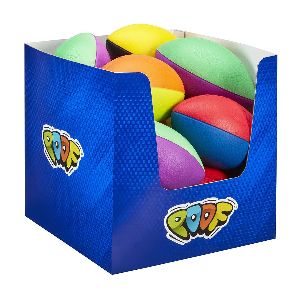 ALEX - POOF Foam Football with Box, 9.5-Inch - 1 per order, colour may vary (Each sold separately, selected at Random)