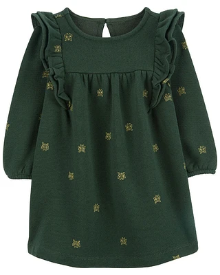 Carter's Butterfly Fleece Dress Green  3M