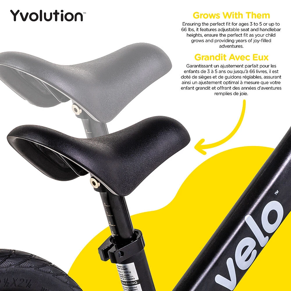 Yvolution Velo Pro Balance Bike - Black