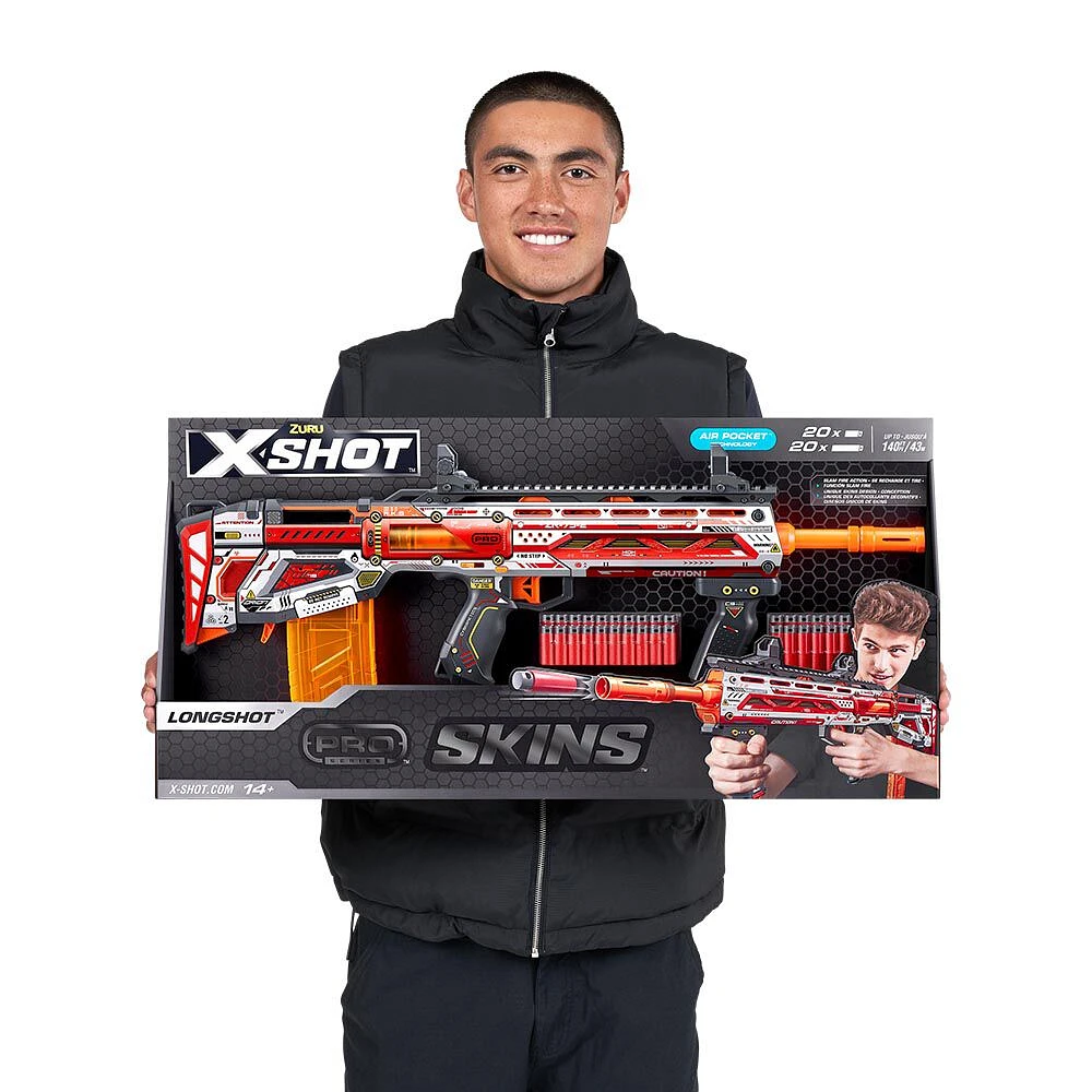 XSHOT Skins Pro Series Longshot Blaster (40 Darts) by ZURU