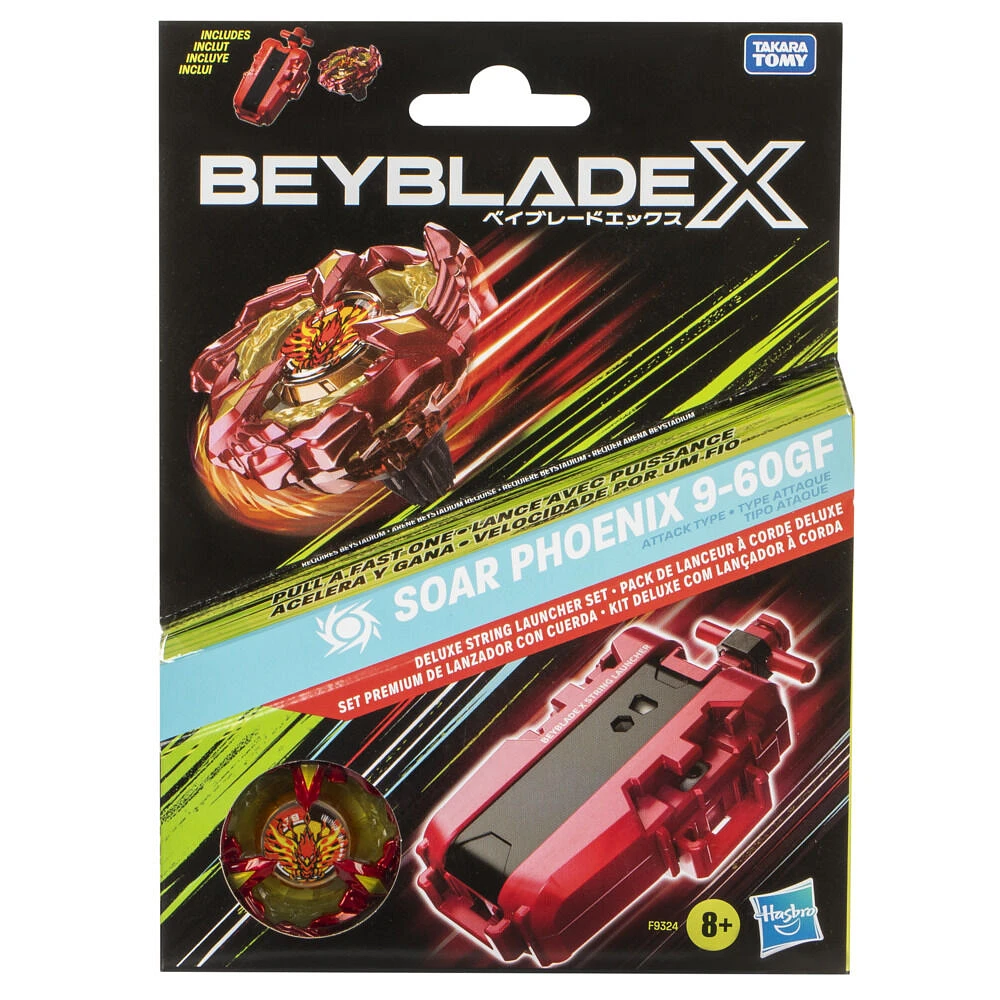 Beyblade X, pack Soar Phoenix 9-60GF avec lanceur à corde deluxe