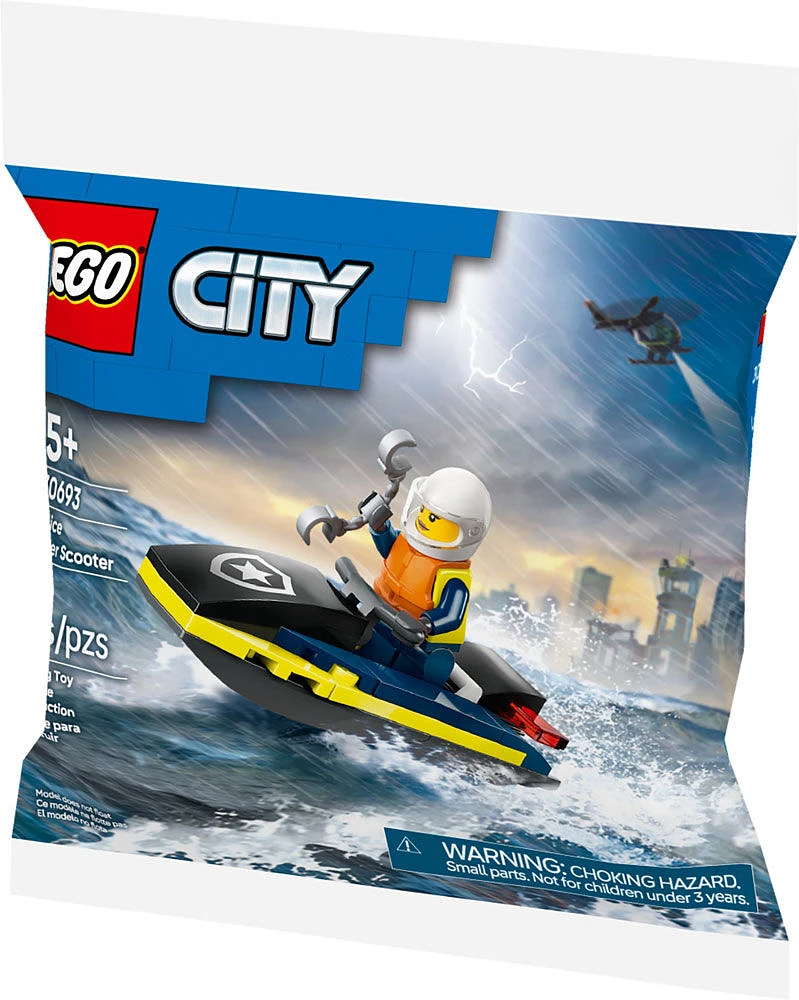 LEGO City Police Water Scooter Building Toy - Includes Police Office Minifigure - 30693