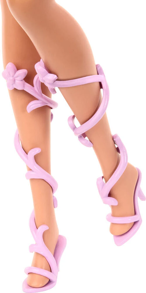 Barbie Fantaisie Poupée Fée, ailes et tenue à changement de couleur