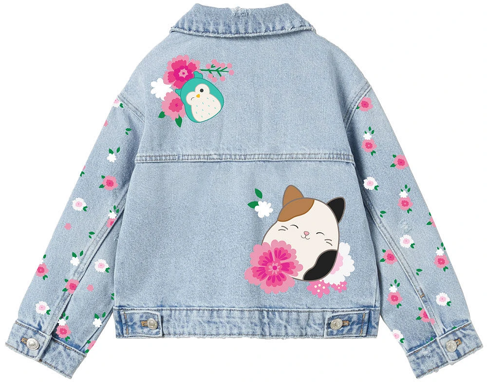 Squishmallows Winston & Cam Flower Denim Jacket Blue