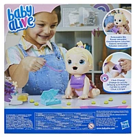 Baby Alive Lil Snacks Doll, Eats and "Poops," 8-inch Baby Doll with Snack Mold, Toy for Kids, Blonde Hair