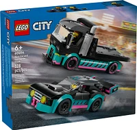 LEGO City La voiture de course et le camion porte-voitures Jouet de construction 60406