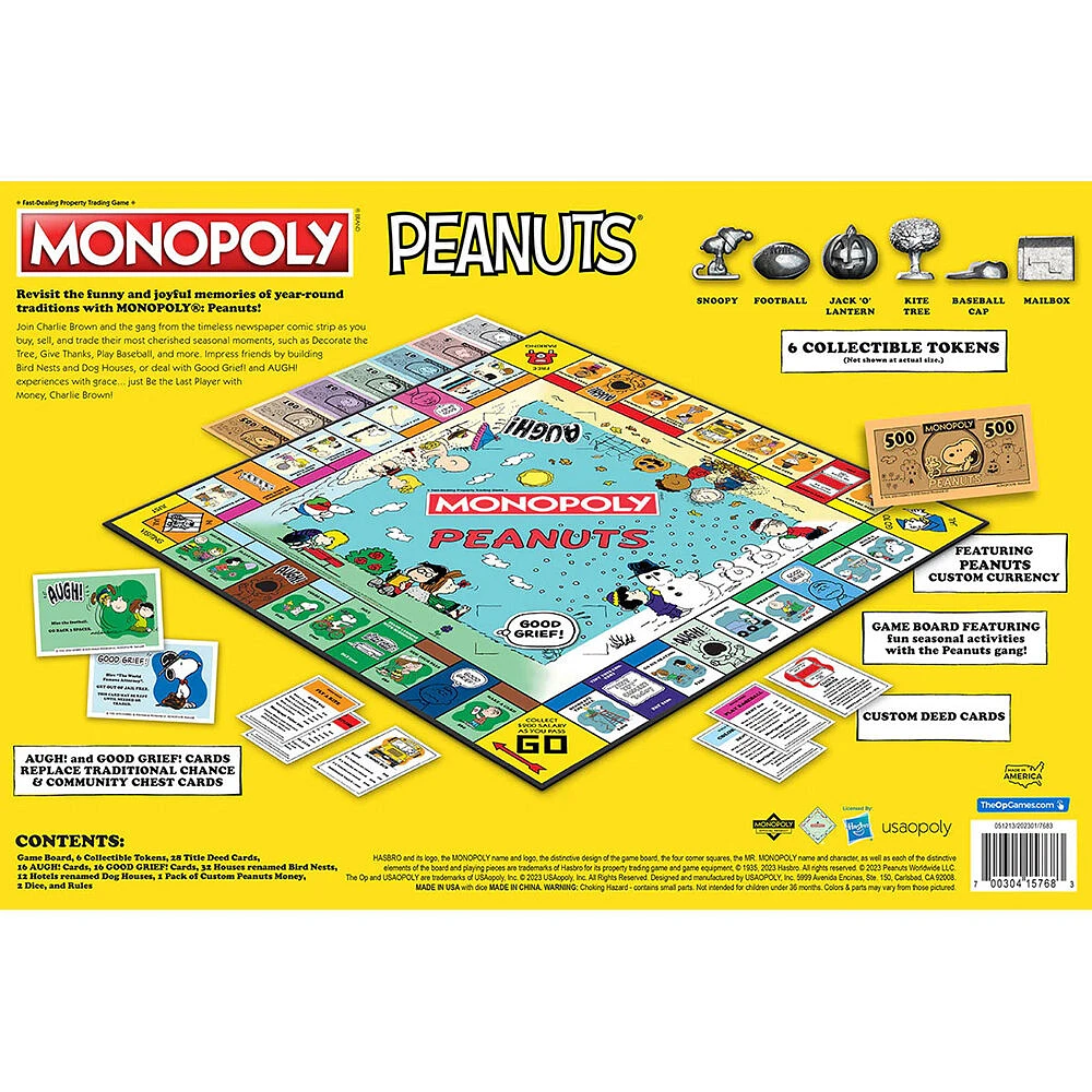 USAopoly MONOPOLY: Peanuts - Édition anglaise