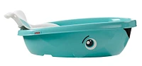 Baignoire pour bébé à tout-petit de Fisher-Price, Baignoire-baleine avec siège amovible pour bébé et bouchon de drainage