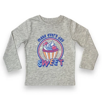 Make Everything Sweet Long Sleeve Tee Grey Mix