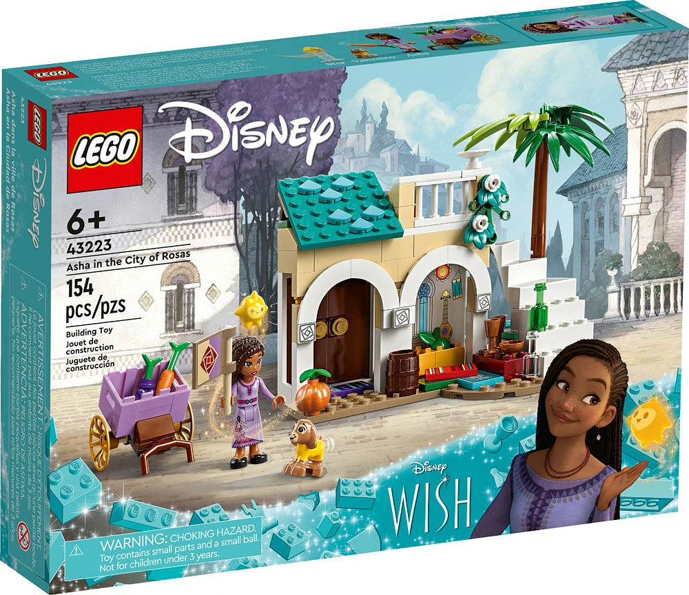 LEGO  Disney Asha dans la ville de Rosas 43223 Ensemble de jeu de construction (154 pièces)