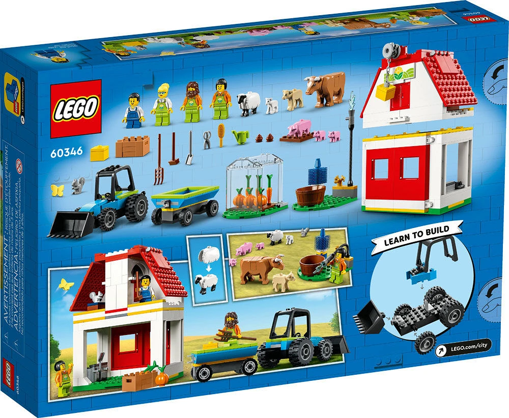 LEGO City Barn and Farm Animals 60346 Building Kit (230 Pieces)