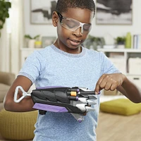 Marvel Mech Strike Mechasaurs Black Panther Sabre Claw Blaster, NERF Blaster with 3 Darts, Role Play Super Hero Toys