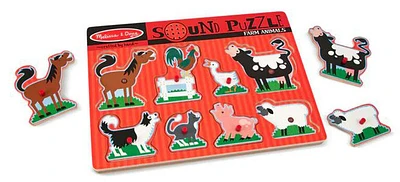 Melissa & Doug - Puzzle-Sound-Asst Farm, Zoo