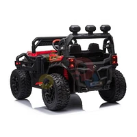 KidsVip 12V Enfants et Tout-Petits Junior Sport Utility UTV Voiture Eléctrique avec Commande à Distance - Rouge - Édition anglaise