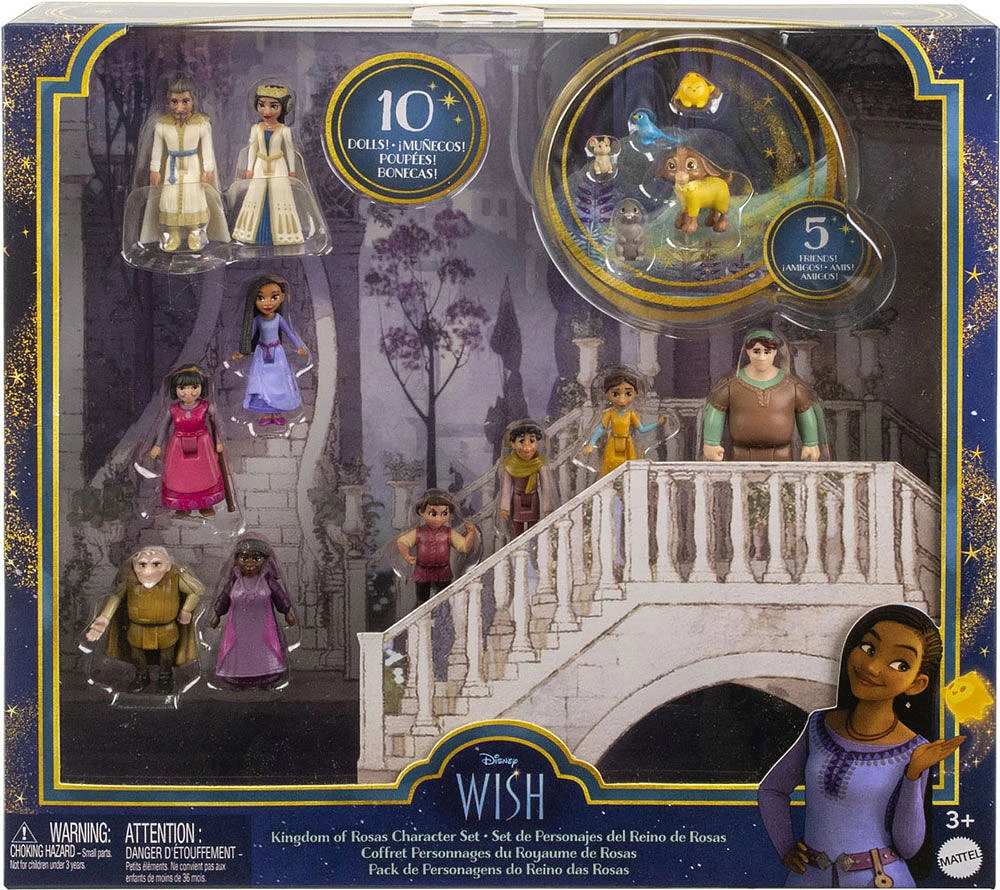 Disney - Wish - Coffret de mini-personnages - Royaume de Rosas - Notre exclusivité