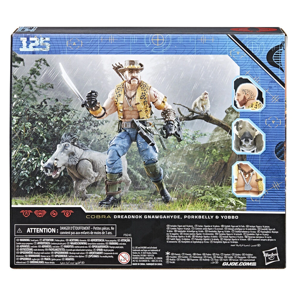 G.I. Joe Classified Series #125, Dreadnok Gnawgahyde Action Figure with pets Porkbelly & Yobbo