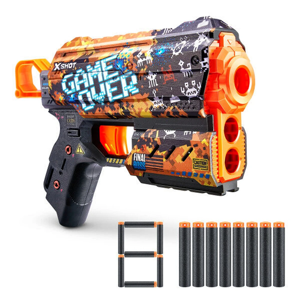 Zuru X-Shot Skins Flux Dart Blaster - Game Over (8 Darts)