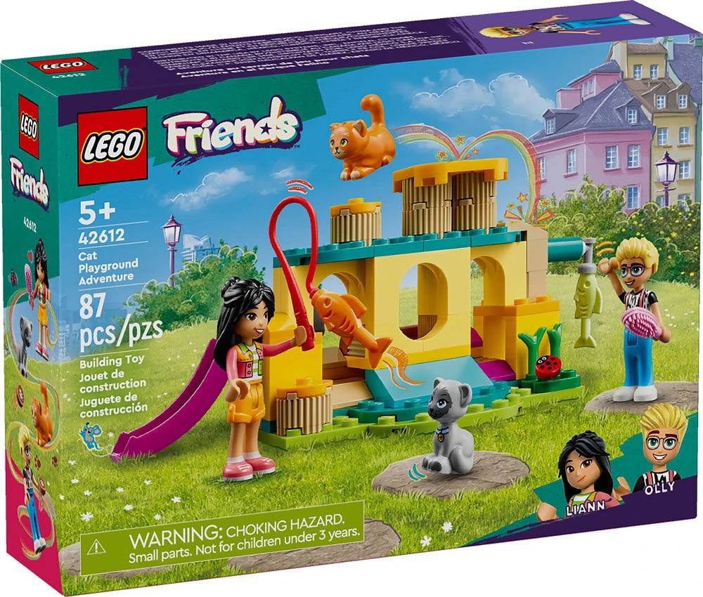 LEGO Friends Cat Playground Adventure Set, Pretend Animal Toy 42612