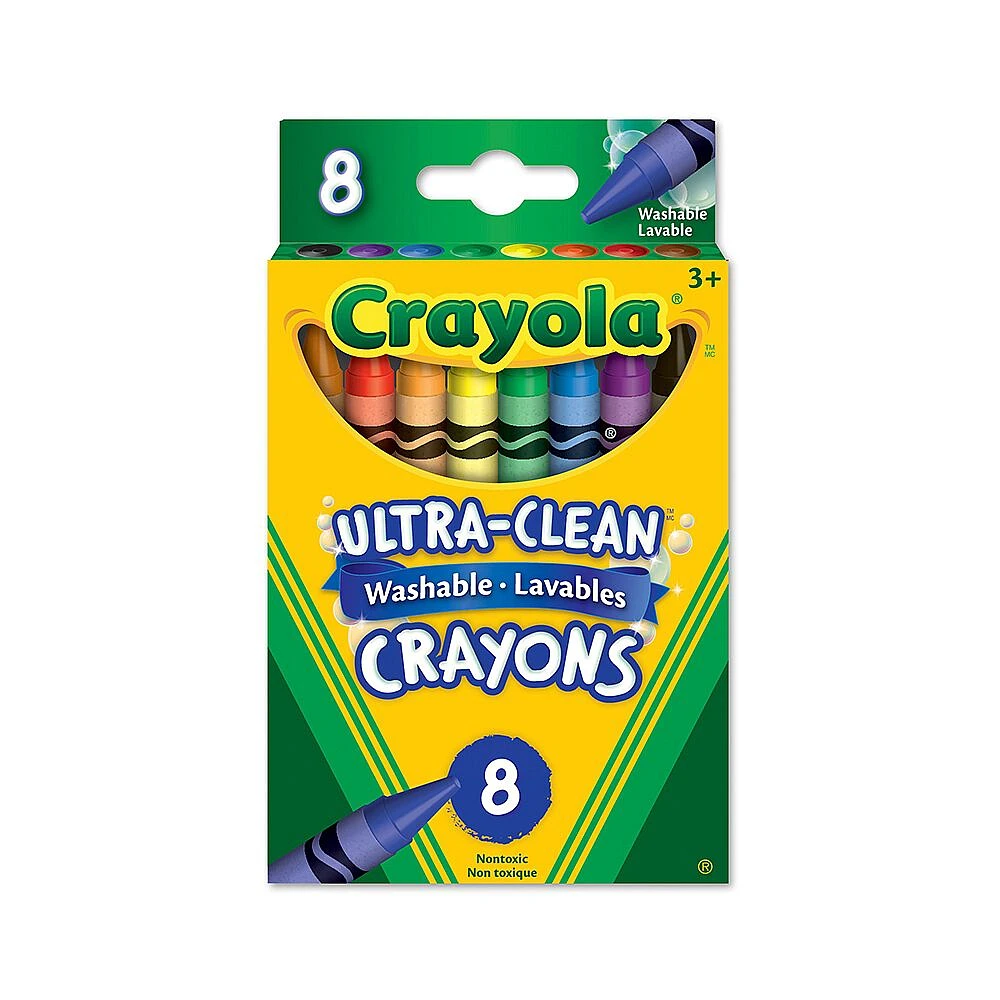 Crayons de cire lavables, couleurs variées
