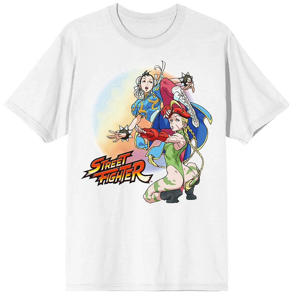 Street Fighter Chun Li & Cammy Femme Fatale White T-Shirt