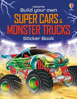 Build Your Own Super Cars and Monster Trucks Sticker Books - English Edition