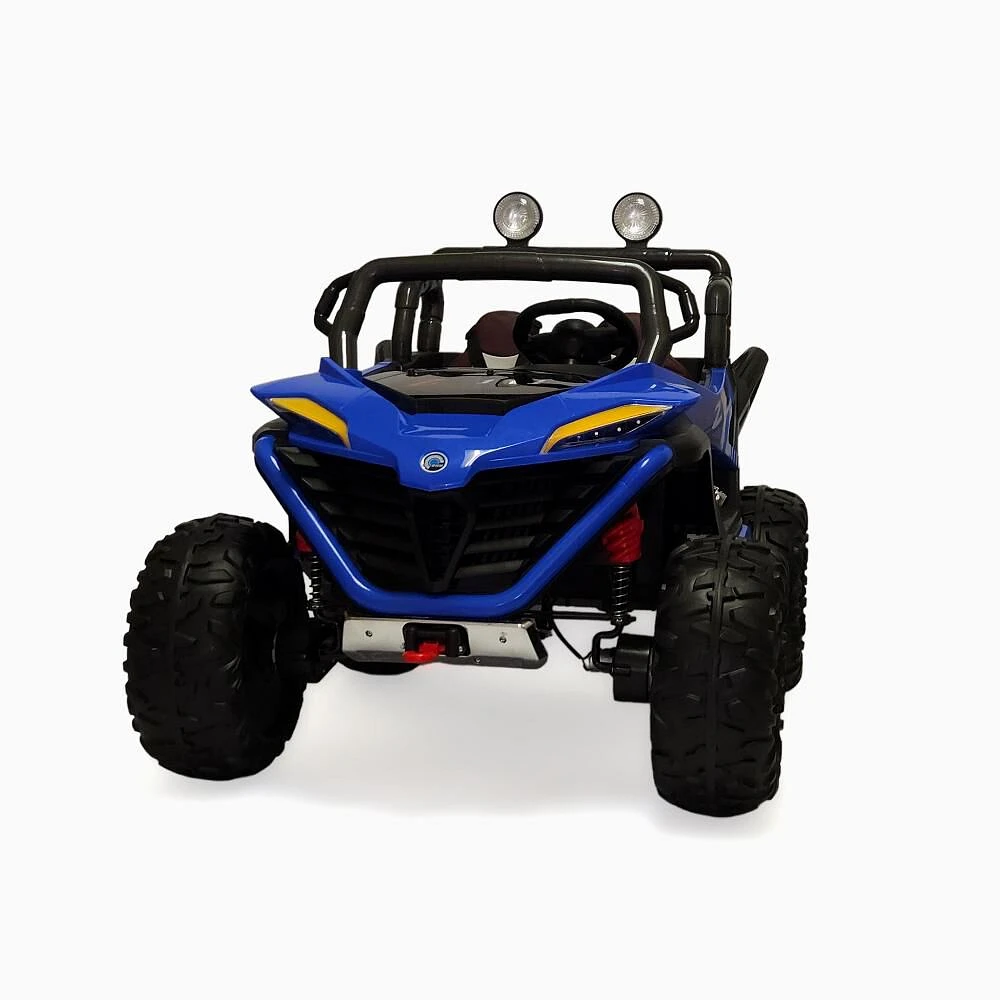 KIDSVIP Licensed Sport MX 2x12V 4x4 Kids Ride-On 2-Seater UTV Buggy - Blue - English Edition