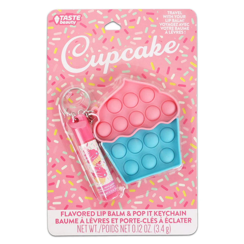 Lip Balm Pop It Keychain - Cupcake