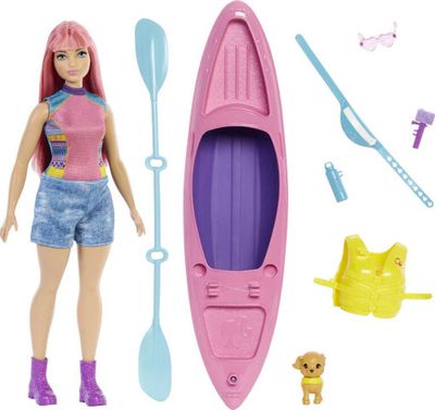 Barbie It Takes Two Daisy Camping Doll with Pet, Kayak and Accessories