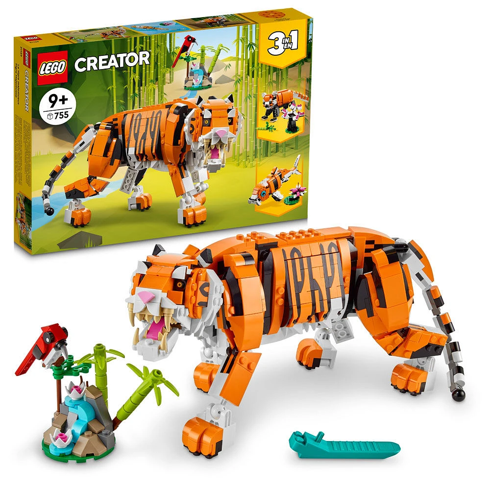 LEGO Creator 3in1 Majestic Tiger 31129 Building Kit (755 Pieces)