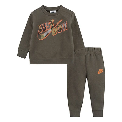 Nike Just Do It Fleece Set - Olive - Size 12 Months