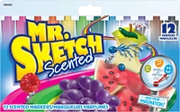 Mr. Sketch Scented Markers, Chisel Tip, Assorted Colours, 12 Count