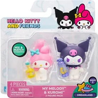 Hello Kitty et ses amis, ensemble de 2 figurines : Pays des rêves - My Melody Wish Bottle, Kuromi Lantern