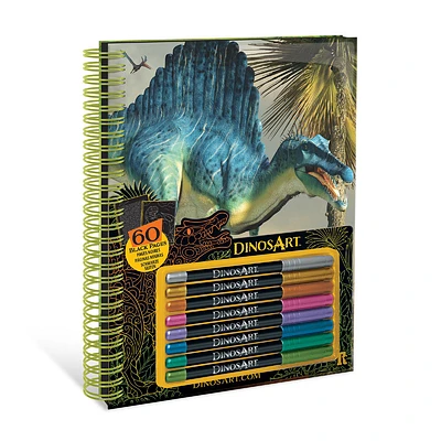 Dinosart - Livre de coloriage à pages noires