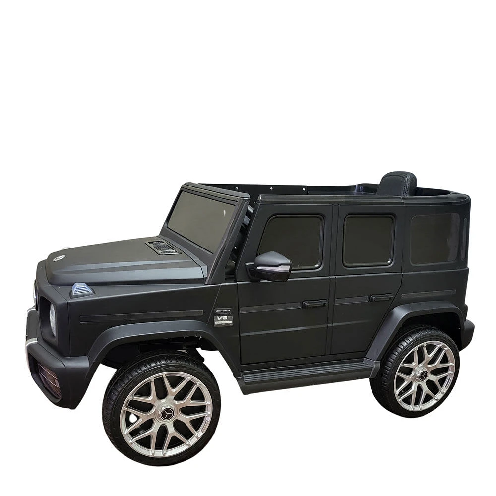 KidsVip 12V Kids and Toddlers Mercedes G63 Ride on car with Remote Control - Matte Black - English Edition