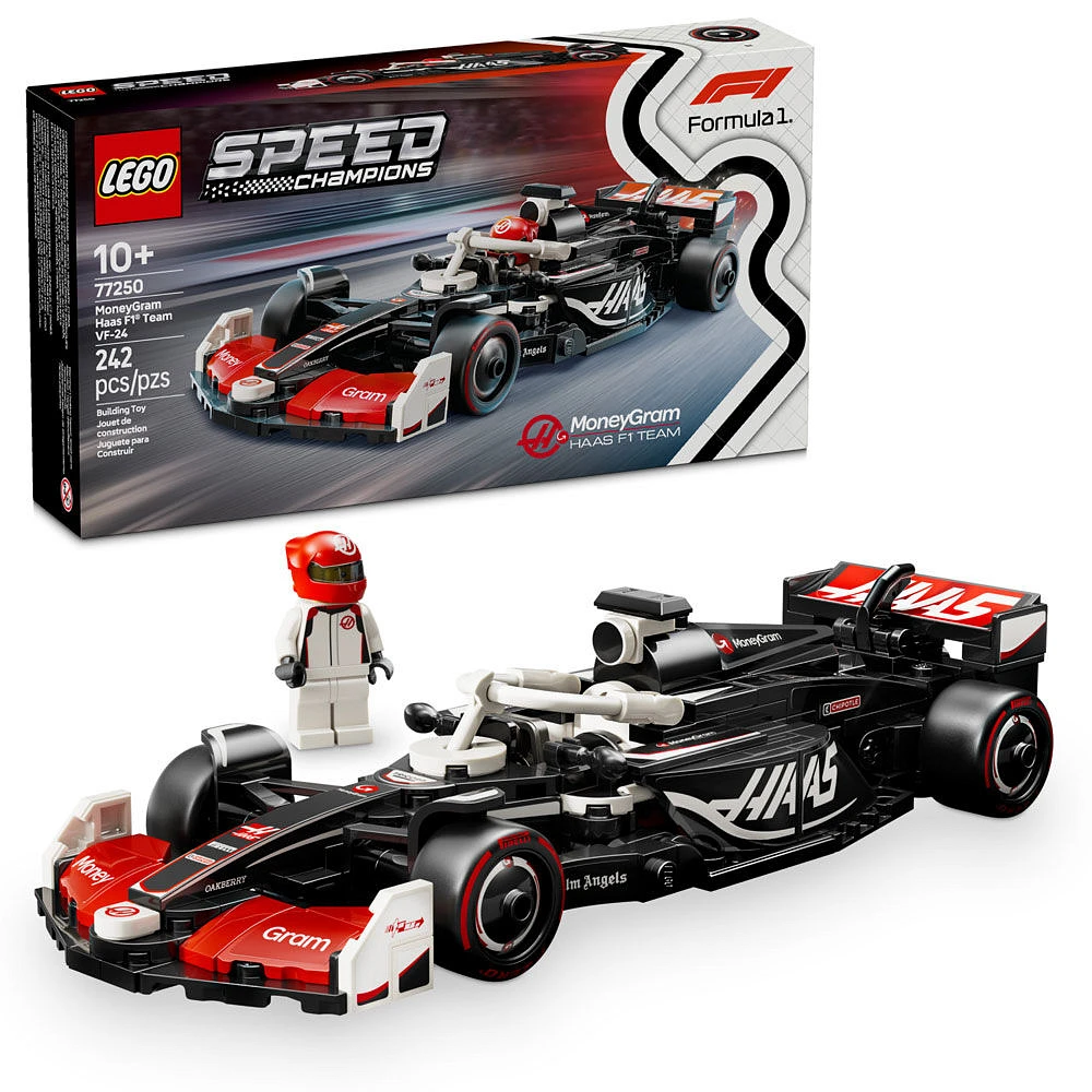 LEGO Speed Champions Voiture de course MoneyGram Haas F1 Team VF-24, Jouet de véhicule et pilote 77250