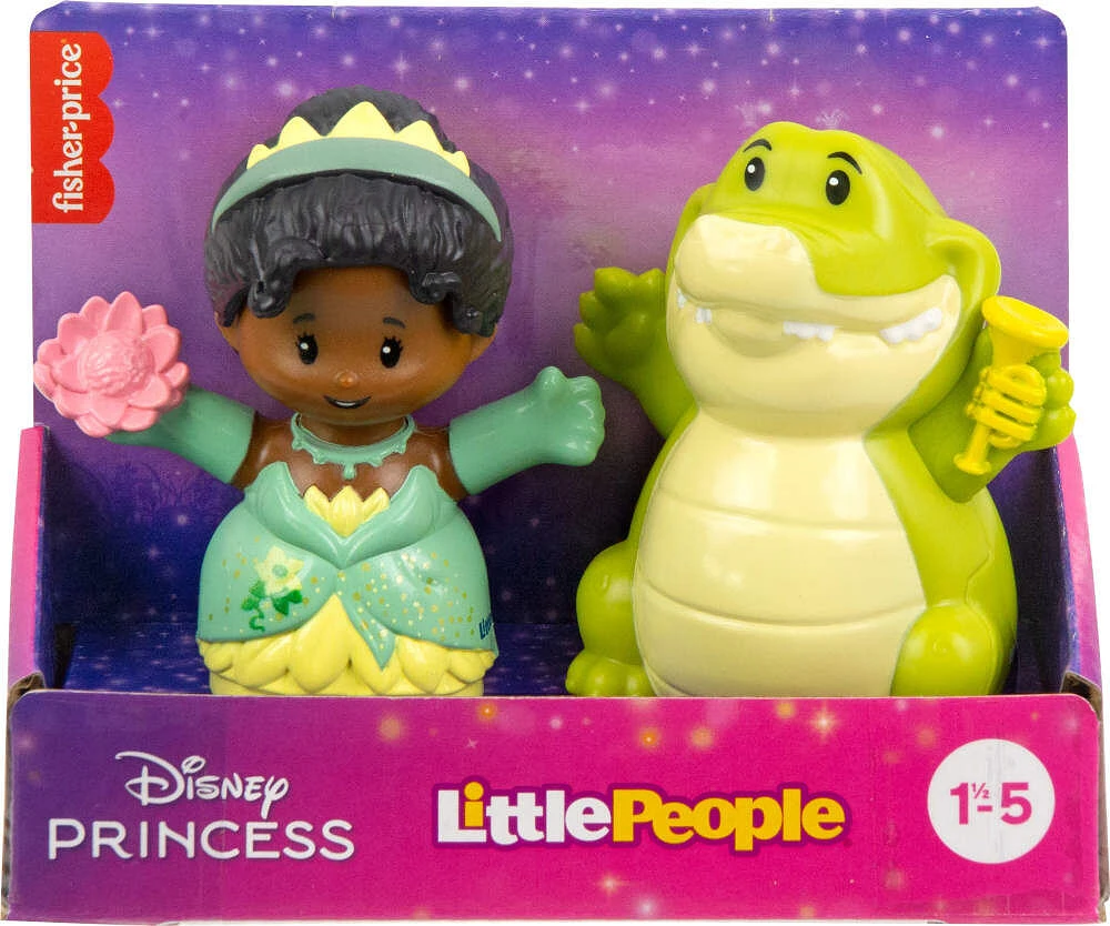 Disney Princess Tiana & Louis Little People Figure Set for Toddlers and Kids