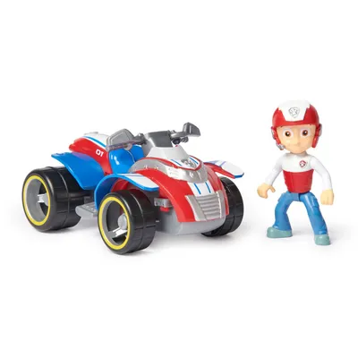 PAW Patrol, Ryder's Rescue ATV, Toy Vehicle with Collectible Action Figure, Sustainably Minded Kids Toys