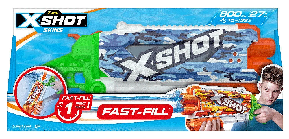 Zuru X-Shot Water Fast-Fill Skins Pompe à eau Blaster Water Camo