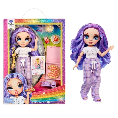 Rainbow High Jr High PJ Party Violet (Purple) 9" Posable Doll