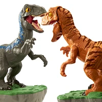 Rock 'Em Sock 'Em Robots Blue vs Atrociraptor Jurassic World Dominion Game