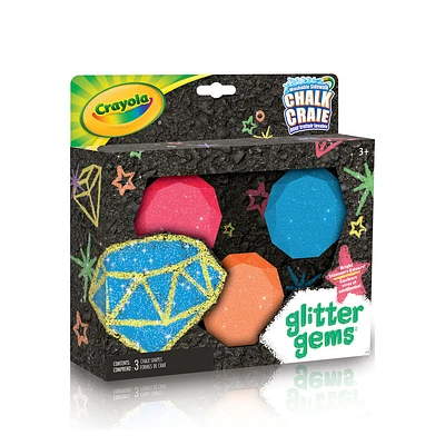 3 craies pour trottoir Crayola - Joyaux scintillants