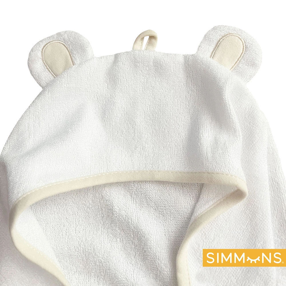 Simmons 3 Piece Bamboo Bath Set White/Taupe